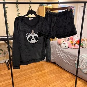Bobbie Brooks Fleece Womens Panda Lounge Set